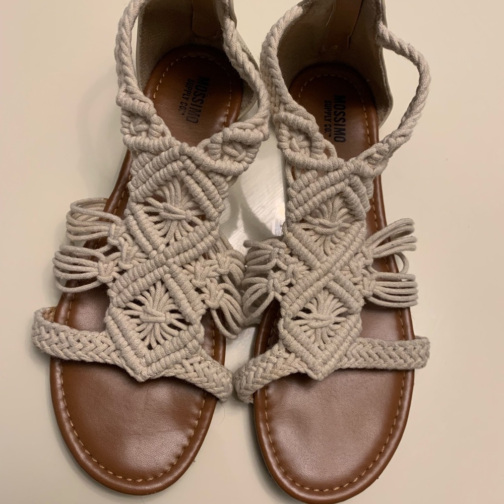 Braided woven sandals